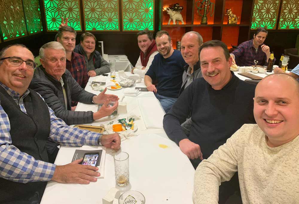 Hunts Curry night at Olive restaurant in St Neots